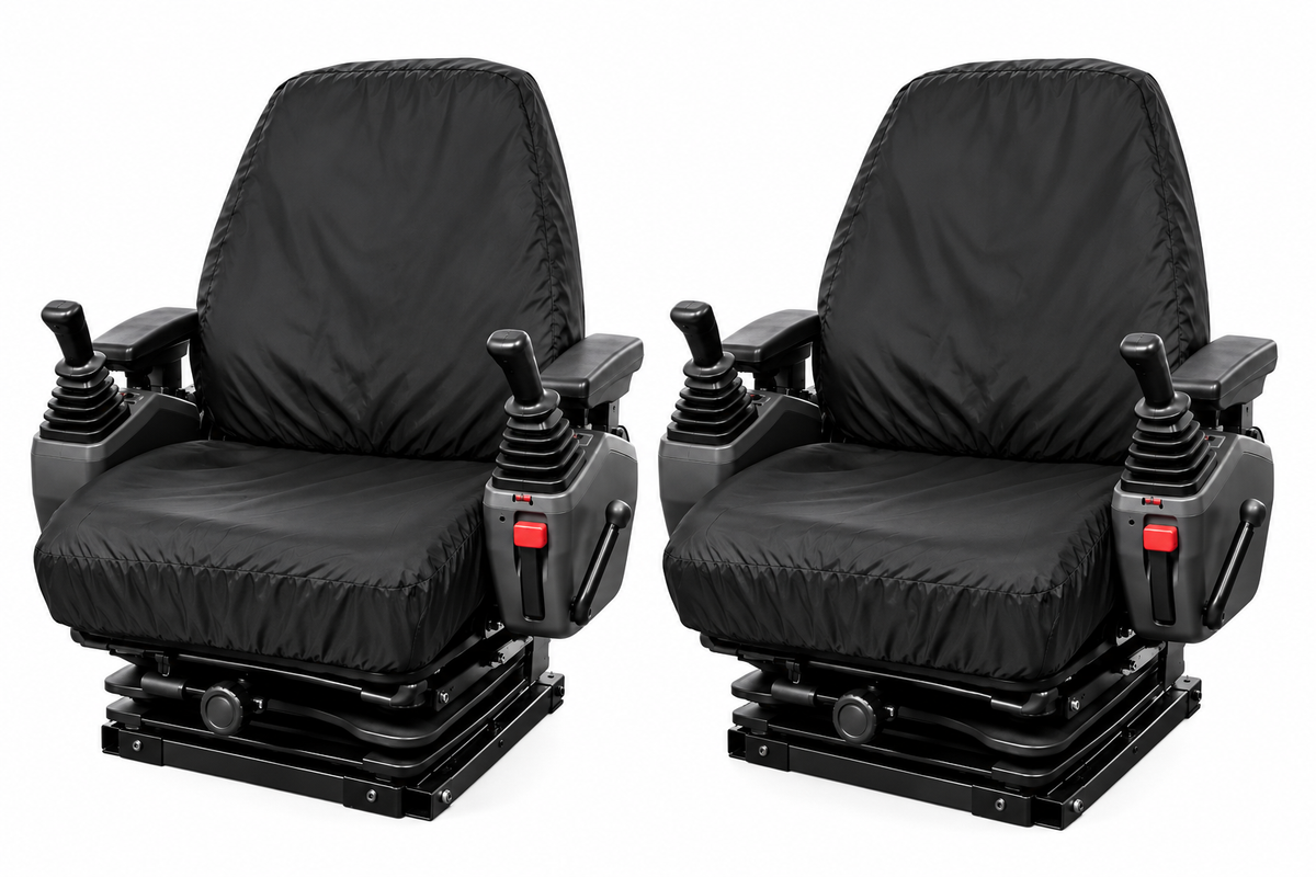Excavator & Digger 2 x Low Back Seat Cover Bundle