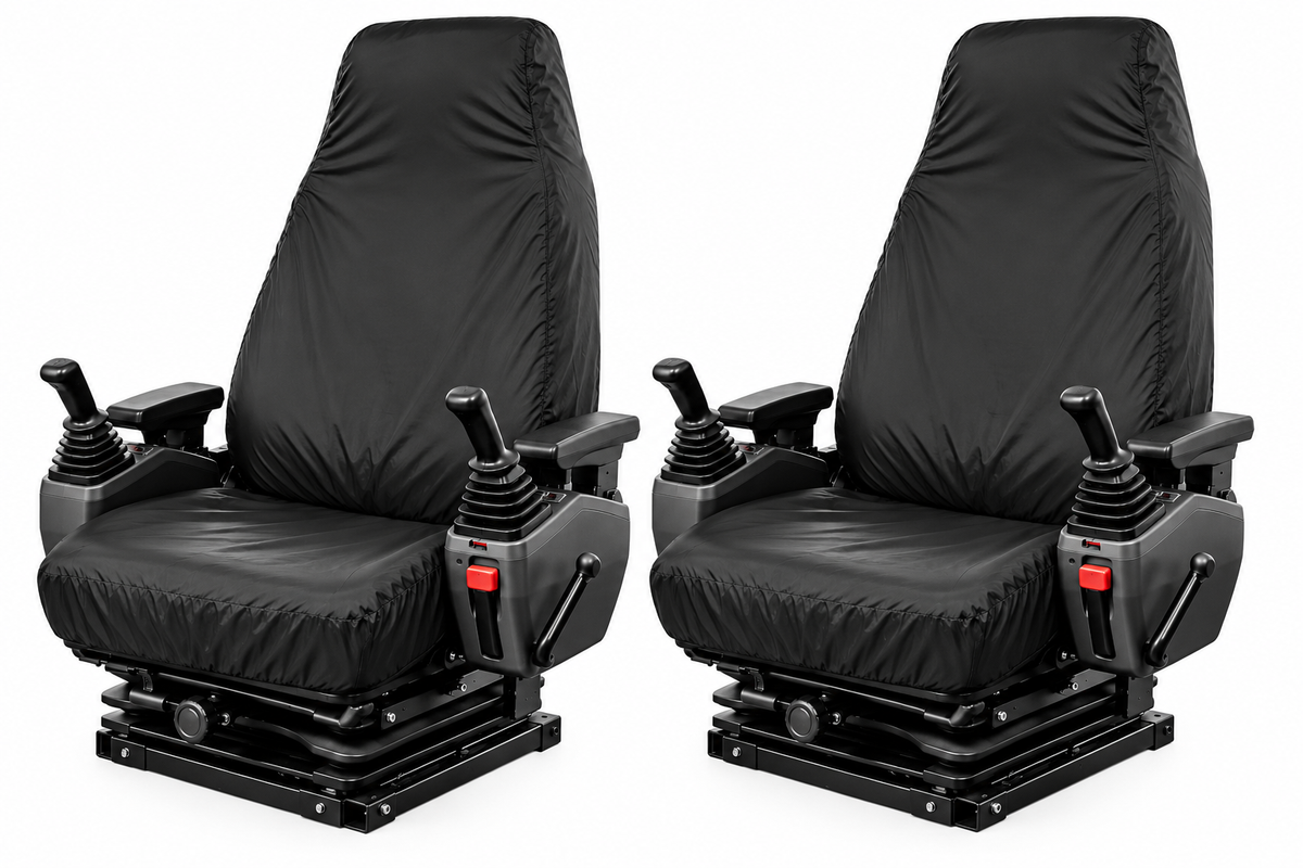 Excavator & Digger 2 x High Back Seat Cover Bundle