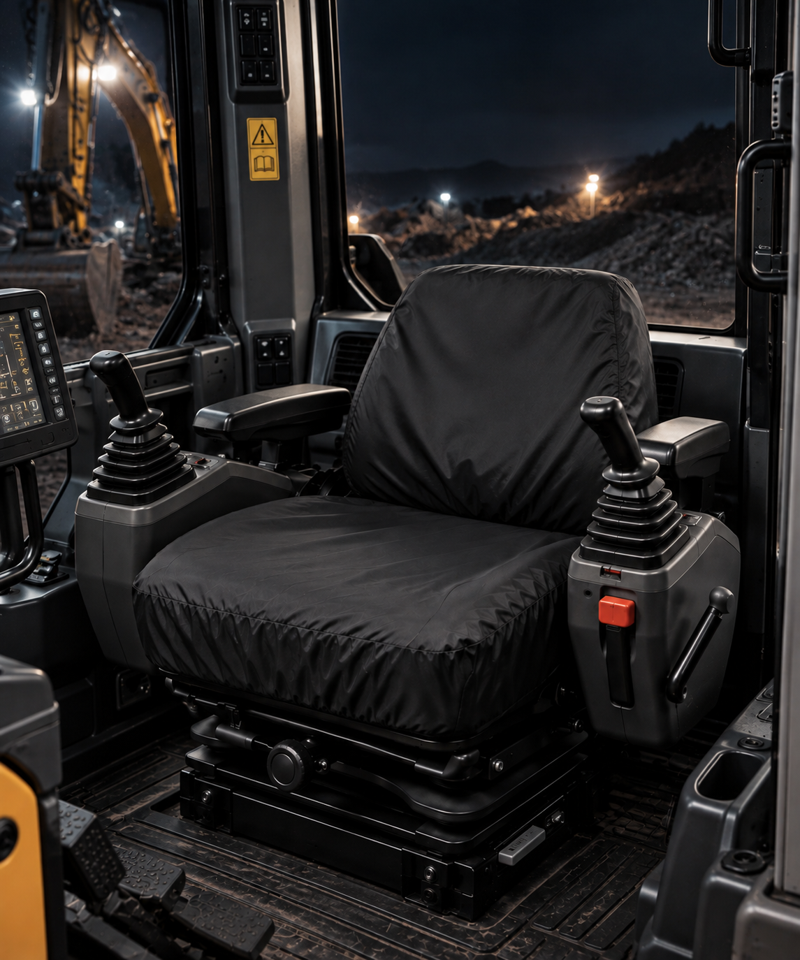 Heavy Duty Excavator & Digger Seat Cover – Operator Seat Protector