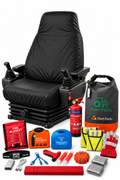 Loader & Dumper High Back Seat Cover + Safety Kit Bundle