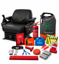 Loader & Dumper Low Back Seat Cover + Safety Kit Bundle