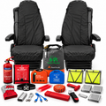2 x Lorry Seat Cover + Safety Kit Bundle