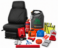Telehandler High Back Seat Cover + Safety Kit Bundle
